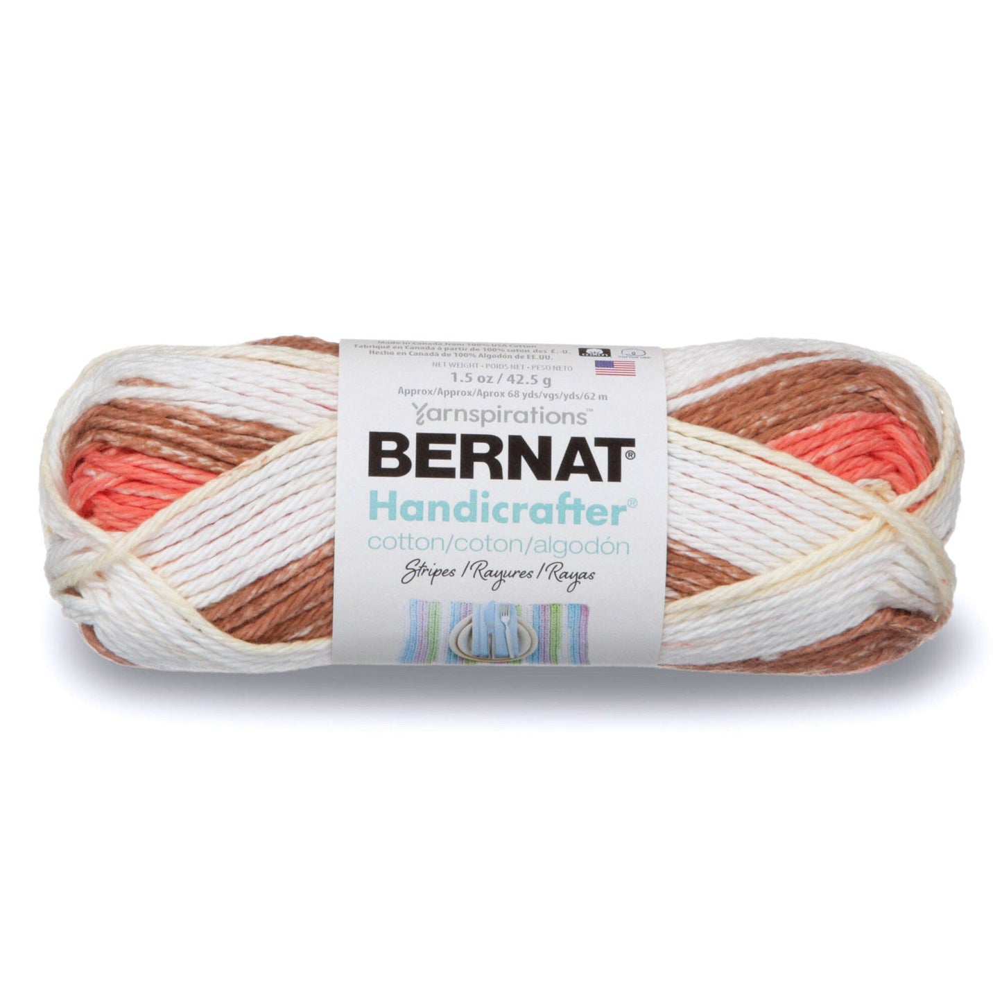 Bernat Handicrafter Cotton Stripes Yarn