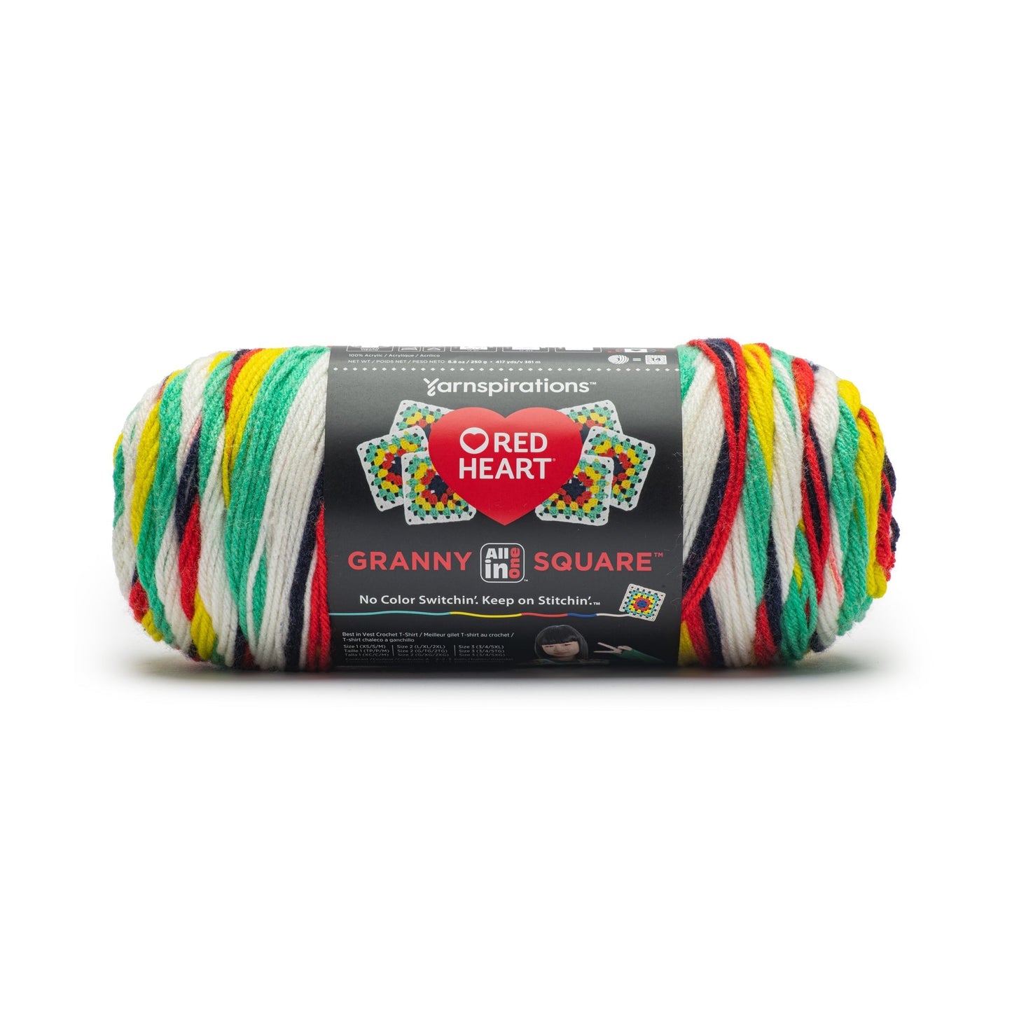 Red Heart All In One Granny Square Yarn (250g/8.8oz)