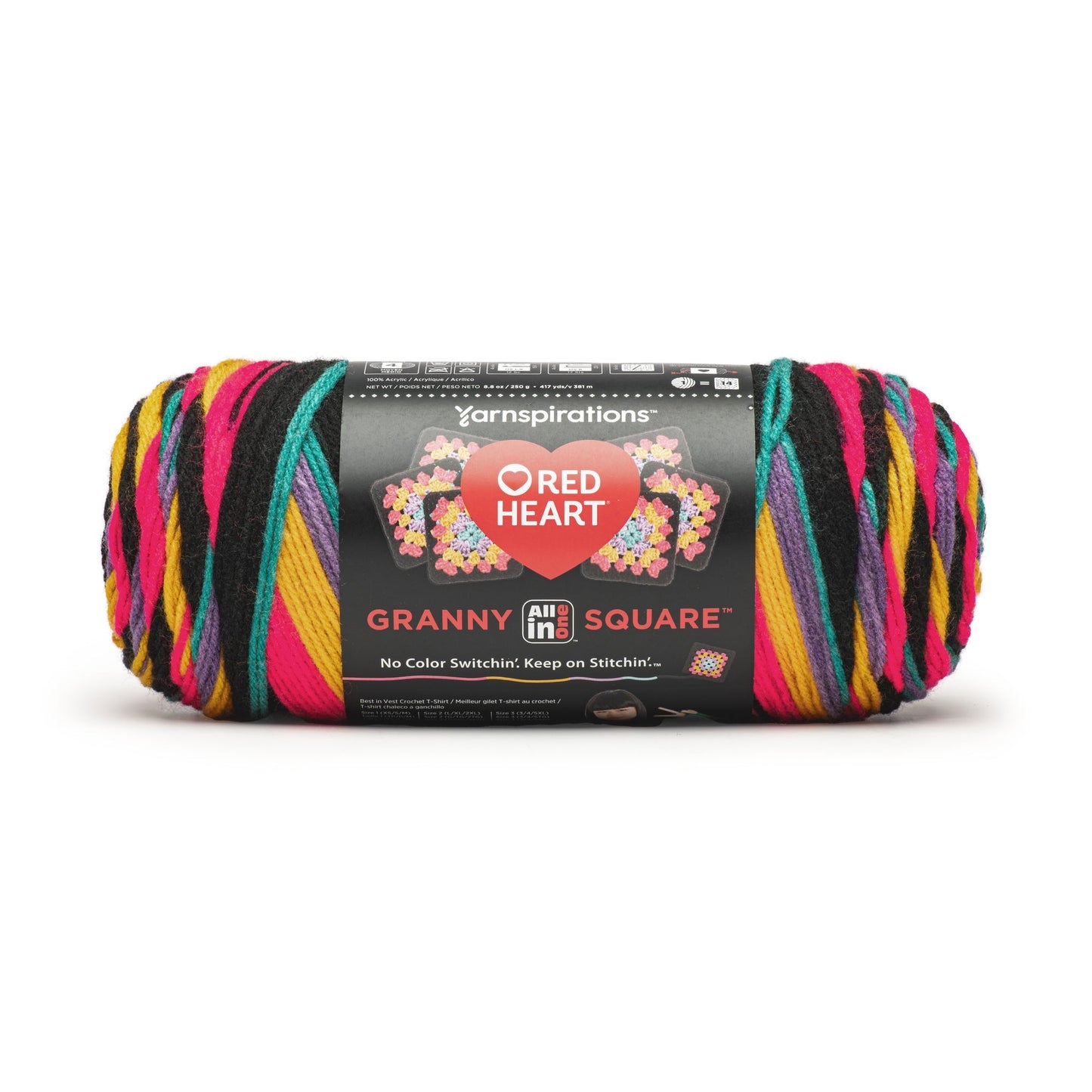 Red Heart All In One Granny Square Yarn (250g/8.8oz)
