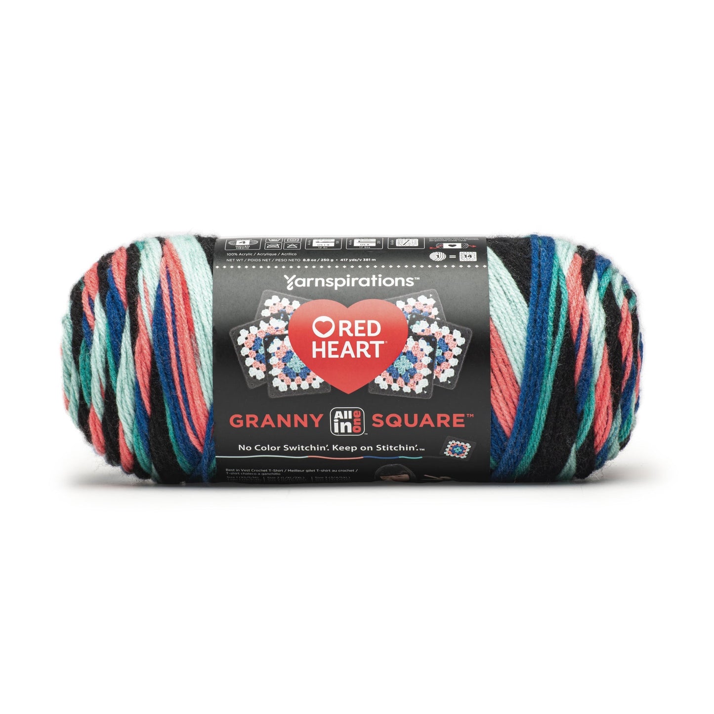 Red Heart All In One Granny Square Yarn (250g/8.8oz)