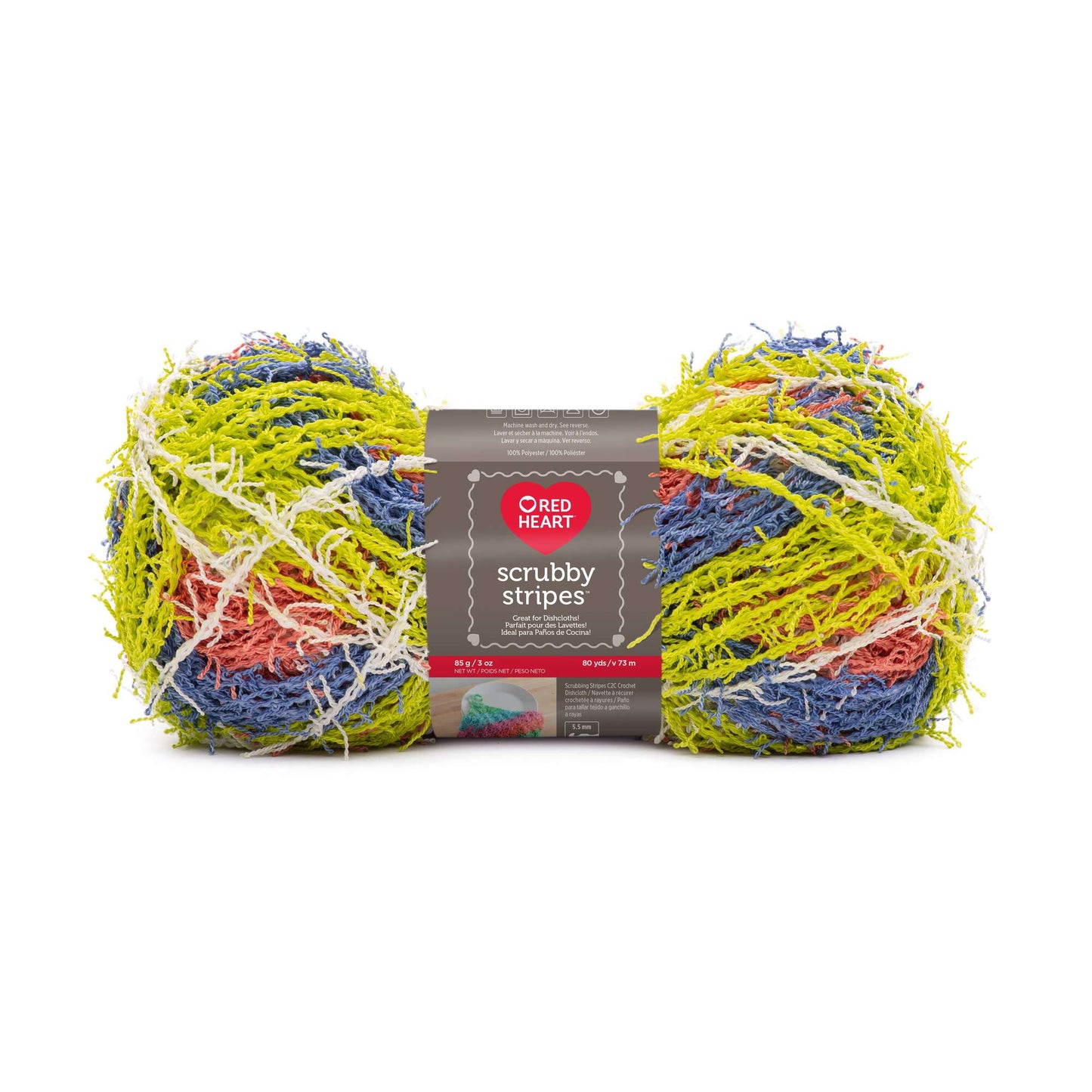 Red Heart Scrubby Stripes Yarn - Clearance shades