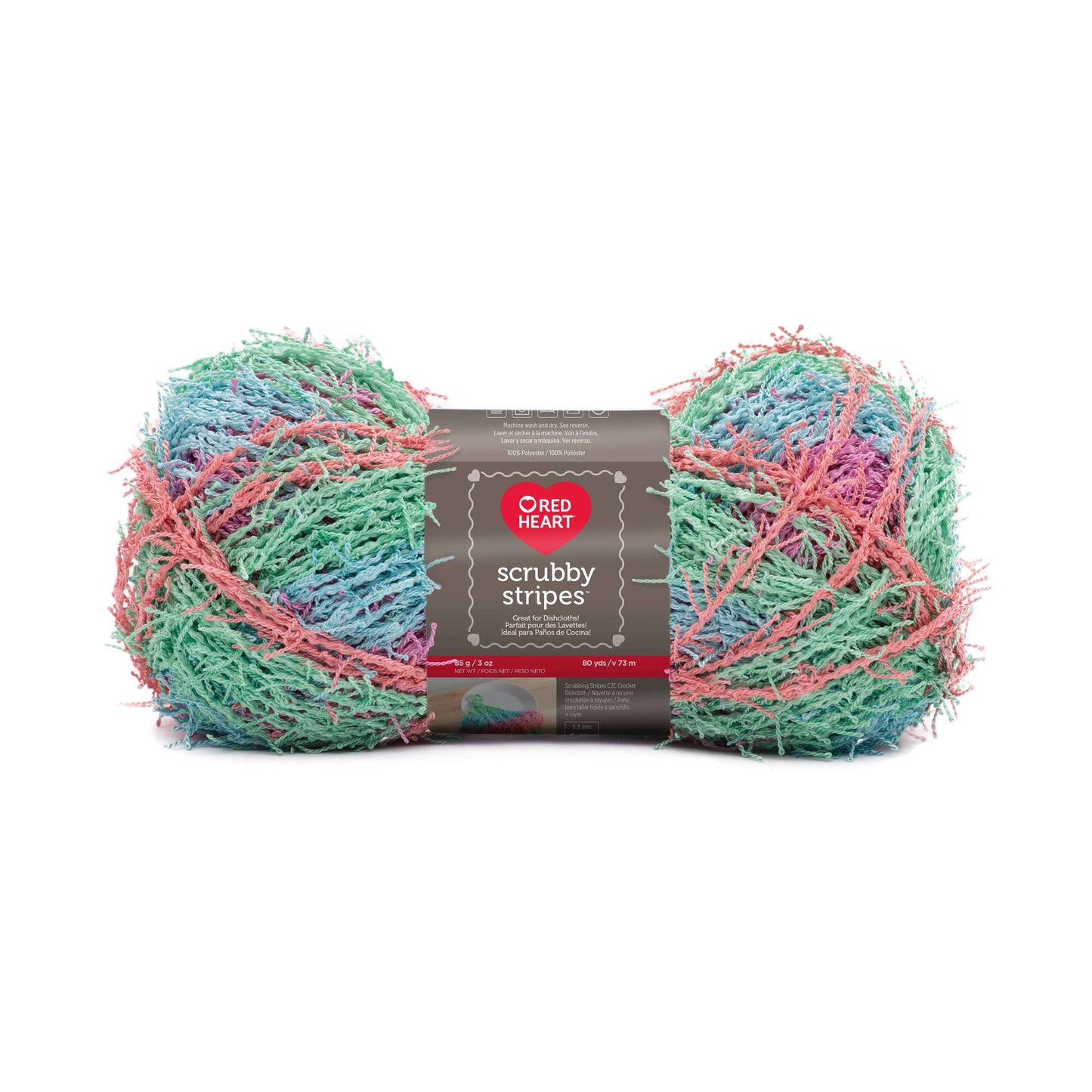 Red Heart Scrubby Stripes Yarn - Clearance shades