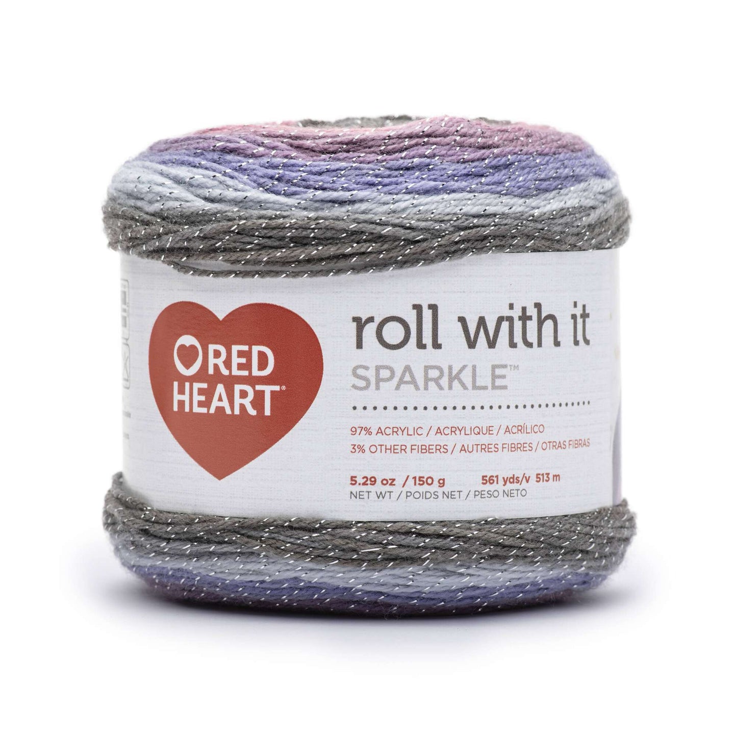 Red Heart Roll With It Sparkle Yarn