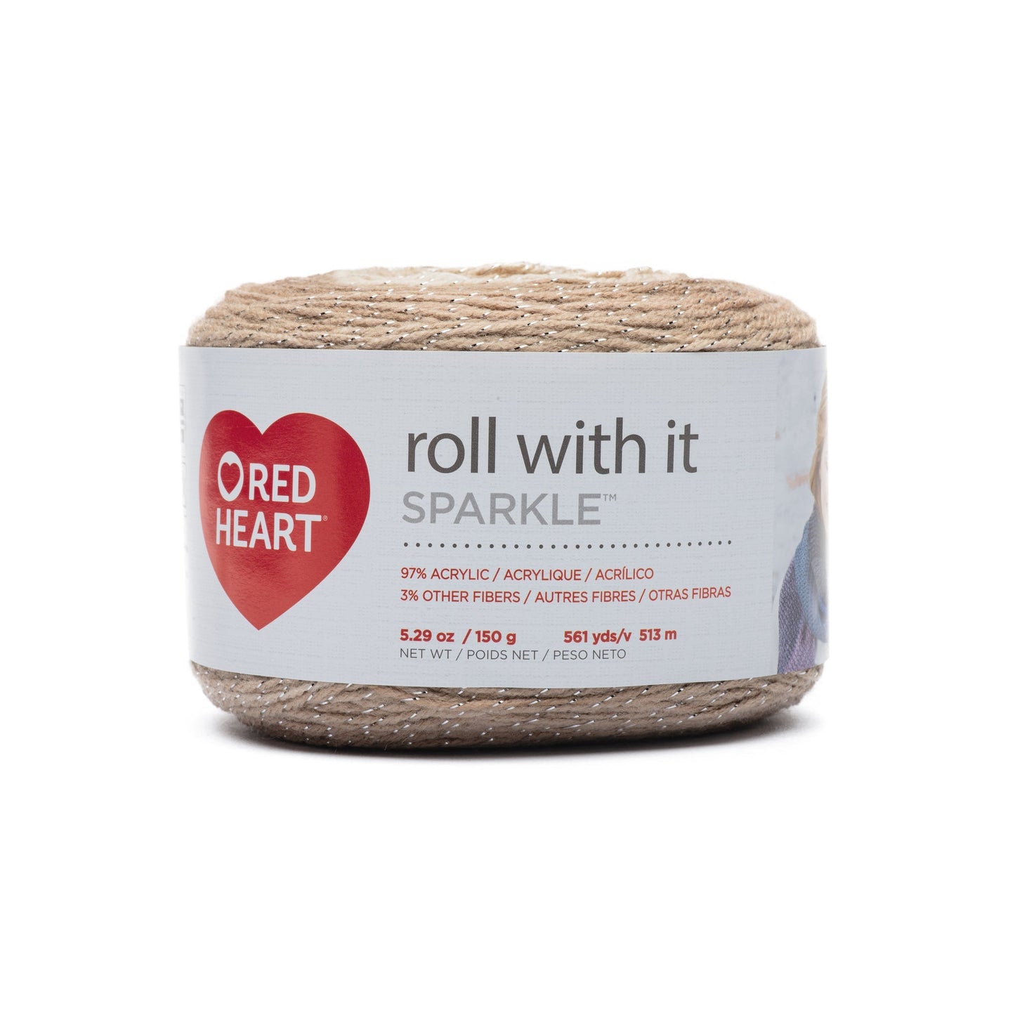 Red Heart Roll With It Sparkle Yarn
