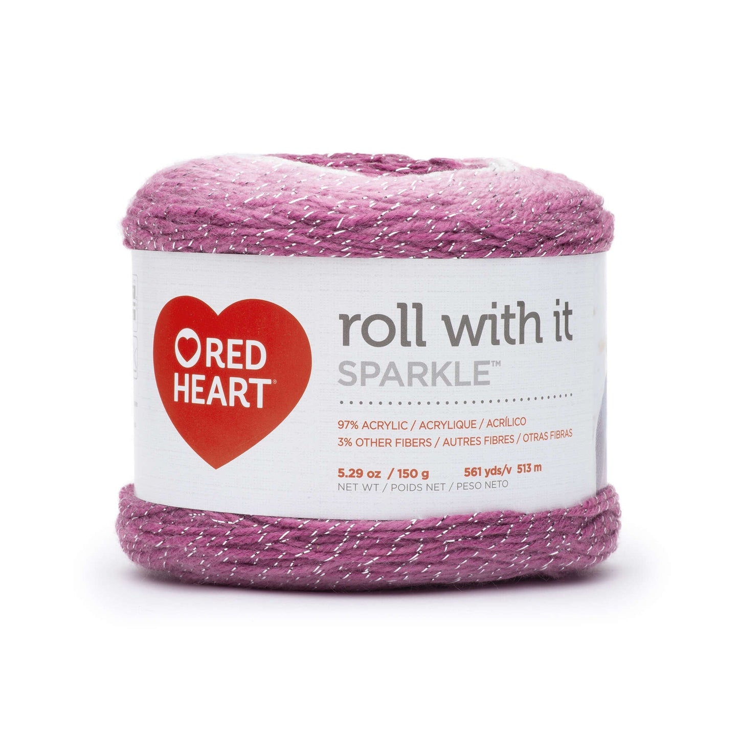Red Heart Roll With It Sparkle Yarn