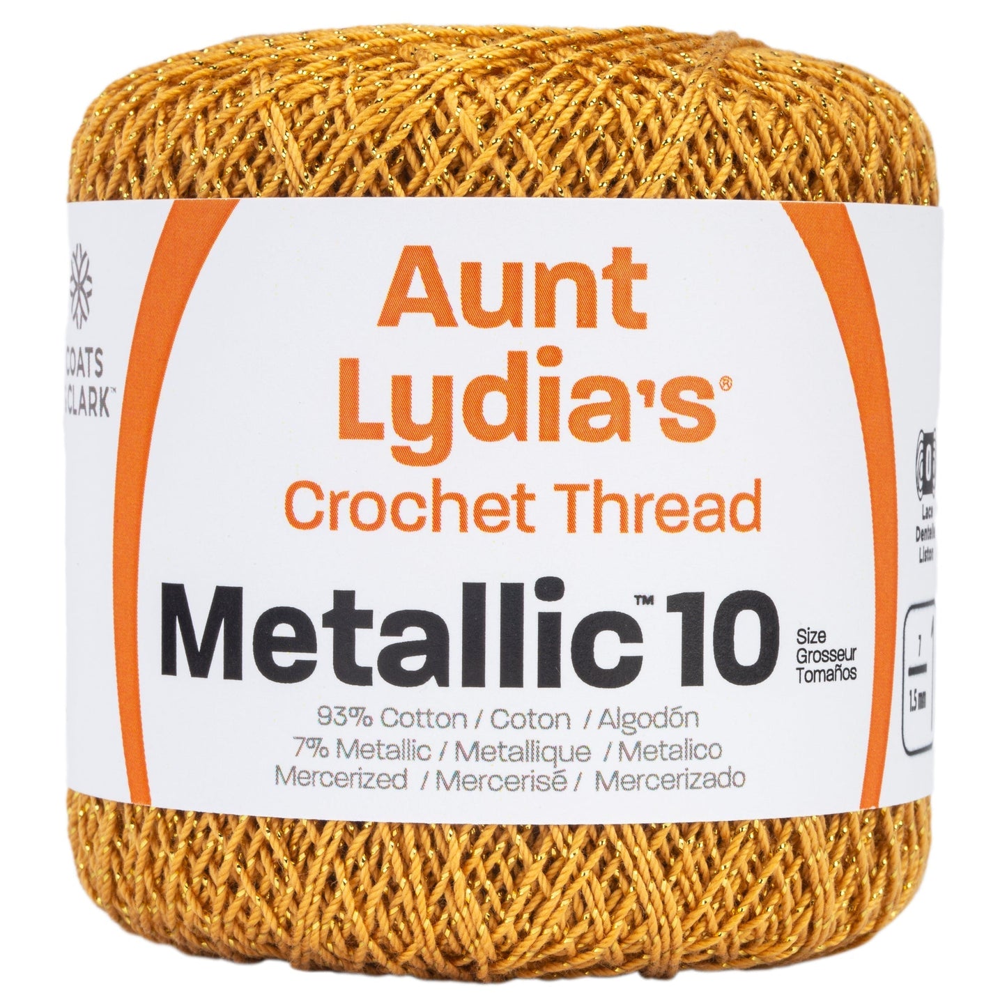 Aunt Lydia's Metallic Crochet Thread Size 10