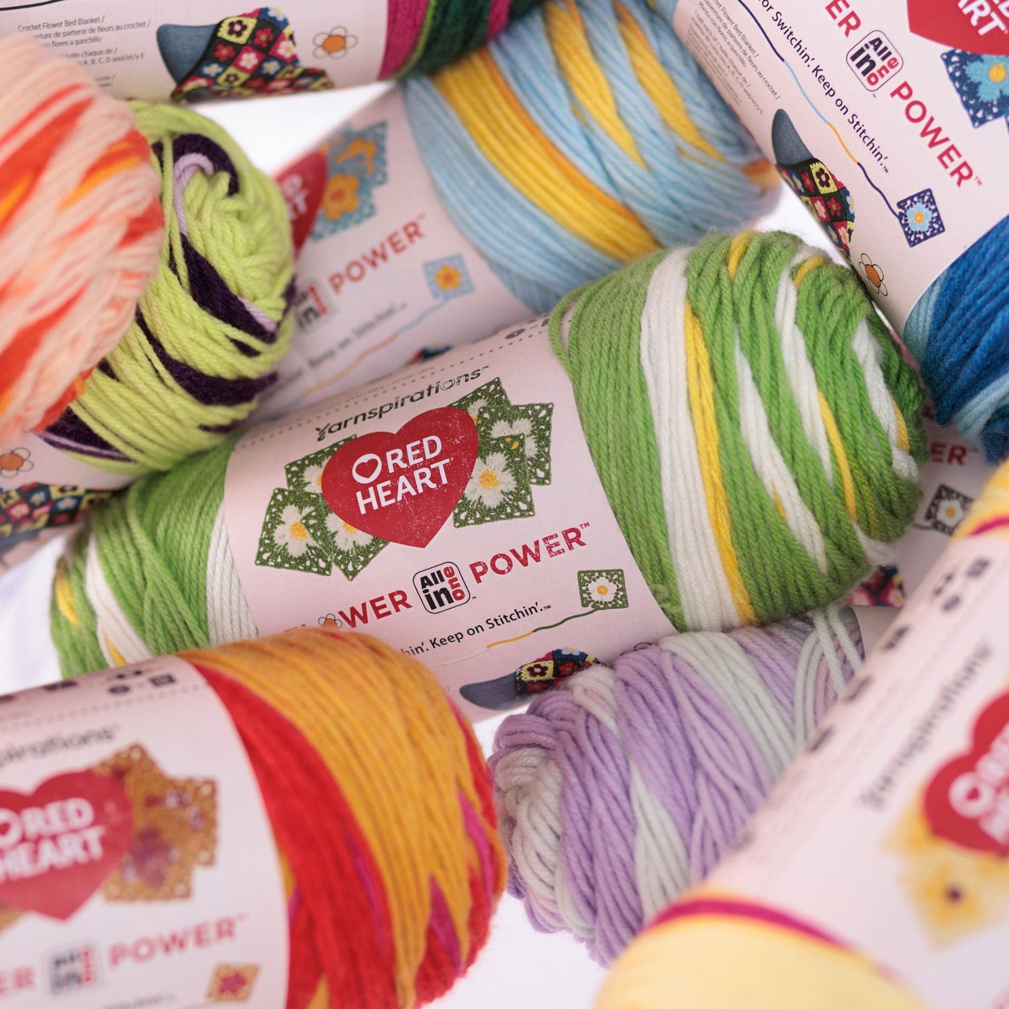 Red Heart All In One Flower Power Yarn (250g/8.8oz)