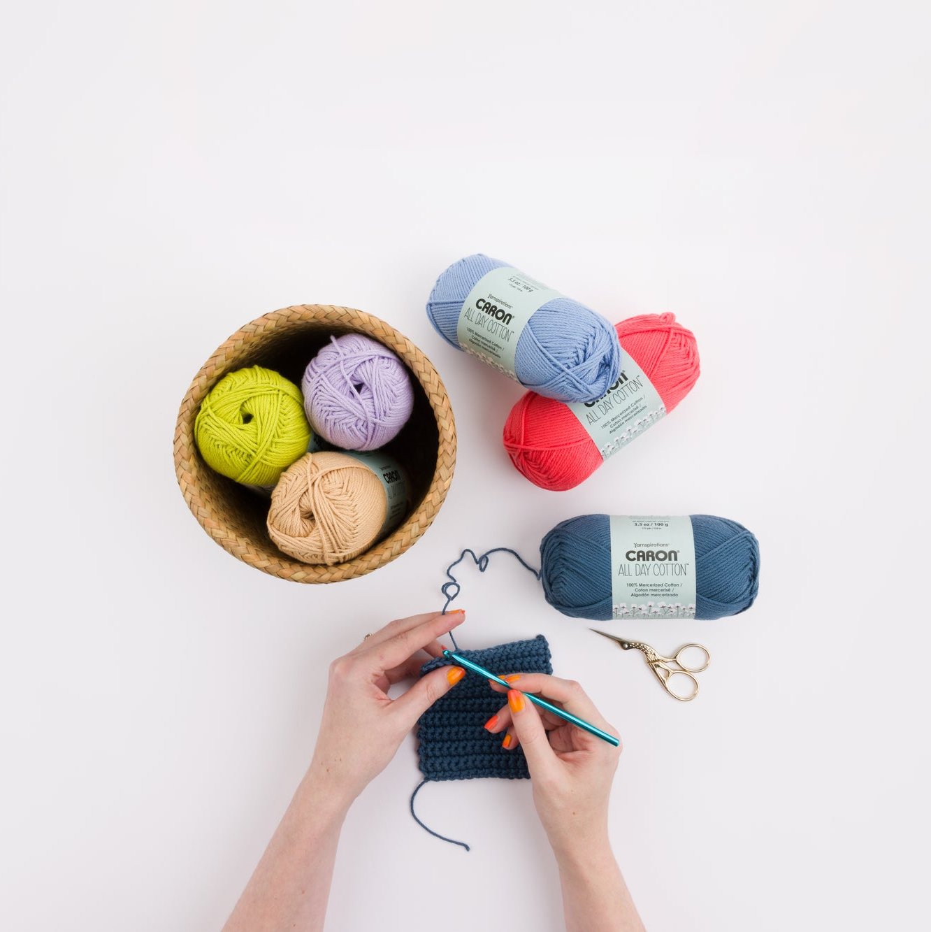 Caron All Day Cotton Yarn (100g/3.5oz)
