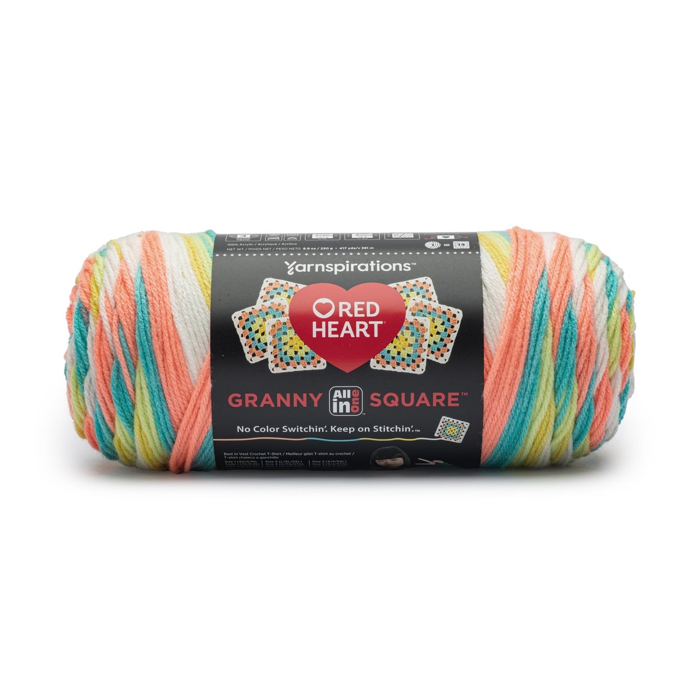 Red Heart All In One Granny Square Yarn (250g/8.8oz)