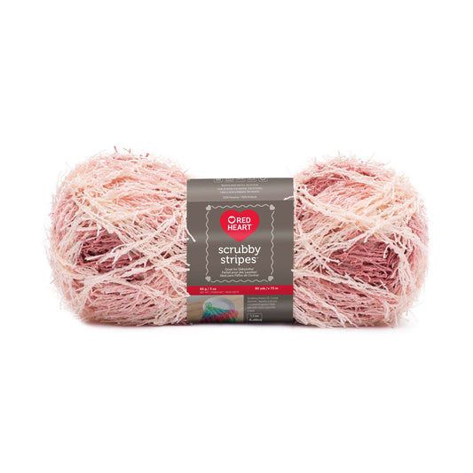 Red Heart Scrubby Stripes Yarn - Clearance shades