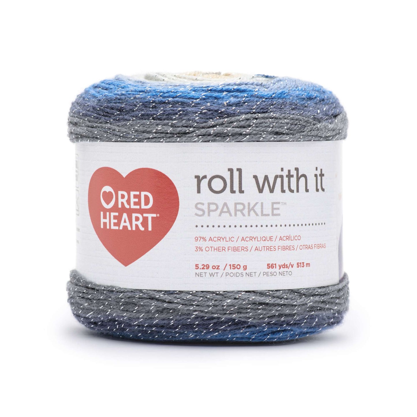 Red Heart Roll With It Sparkle Yarn