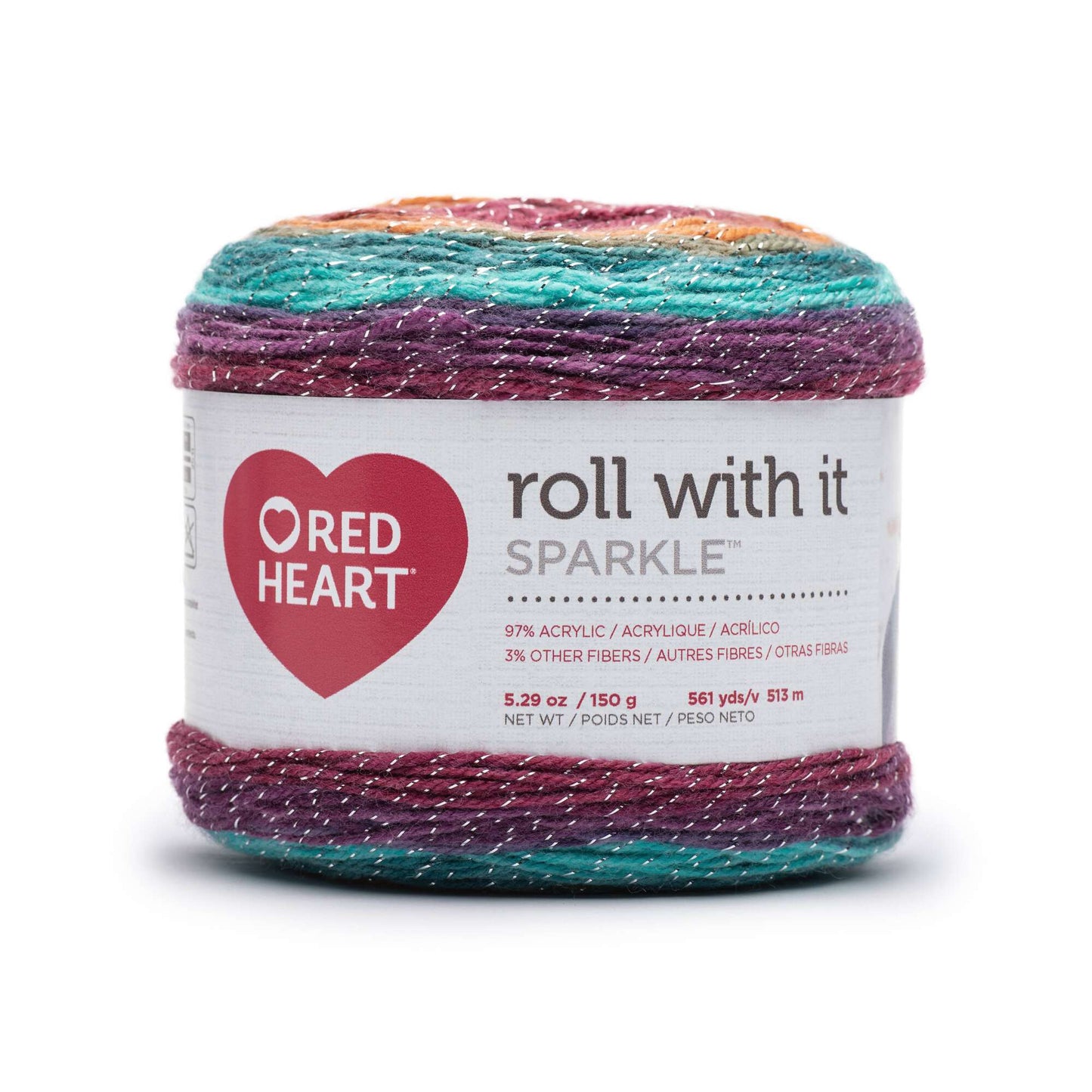 Red Heart Roll With It Sparkle Yarn