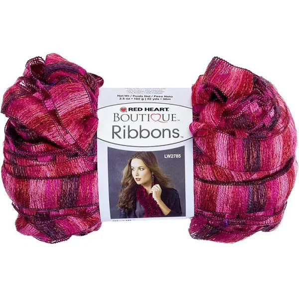Red Heart Boutique Ribbons Yarn - Clearance shades
